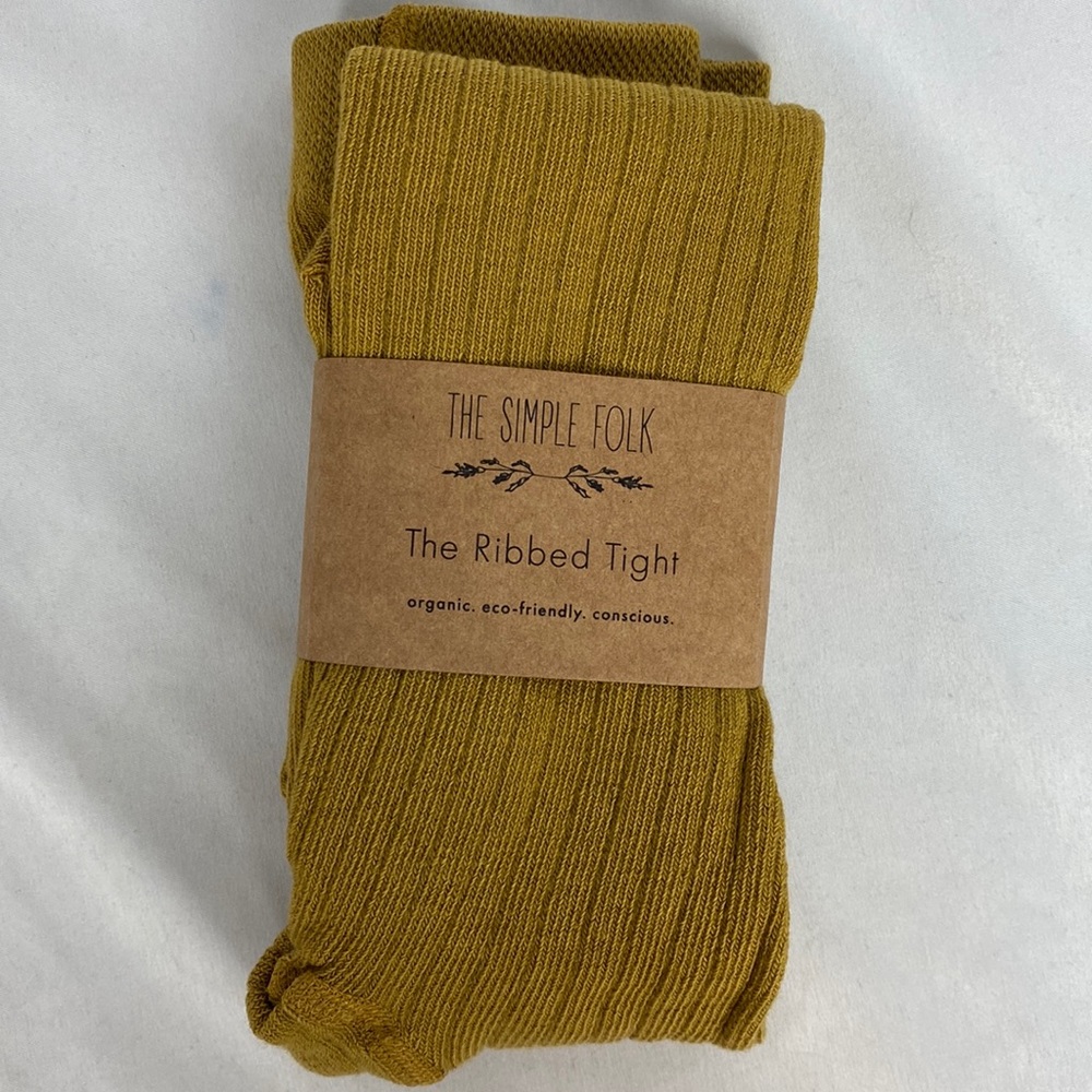 The Simple Folk The Ribbed Tight in Ochre 2-4 years new
